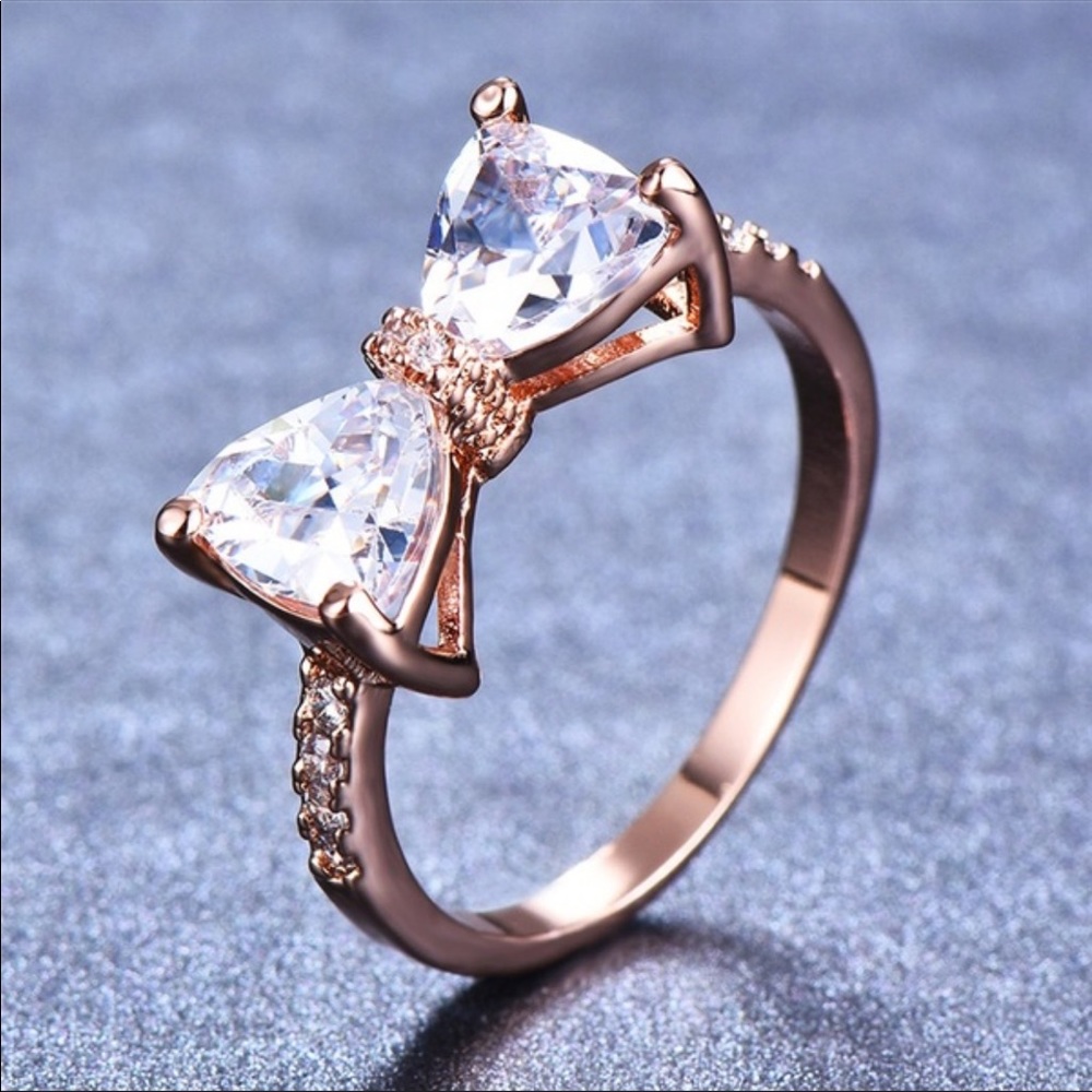 NWT 5 Star ⭐️ Rated Rose Gold Bow Ring - Picture 6 of 8